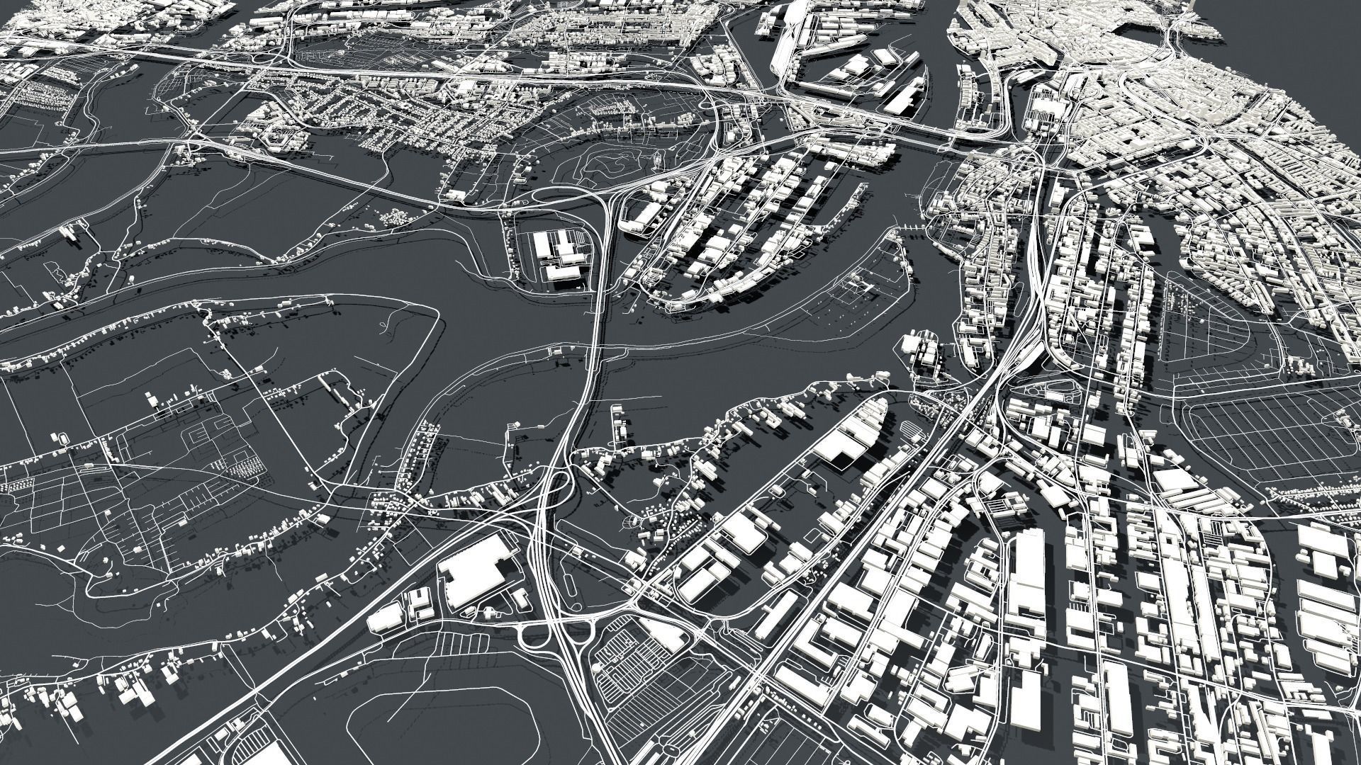 Cityscape Hamburg  Germany 3D model_2