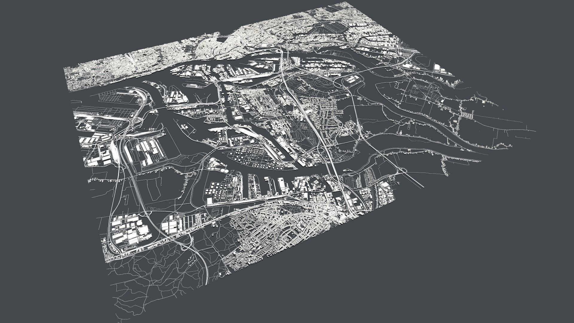 Cityscape Hamburg  Germany 3D model_9