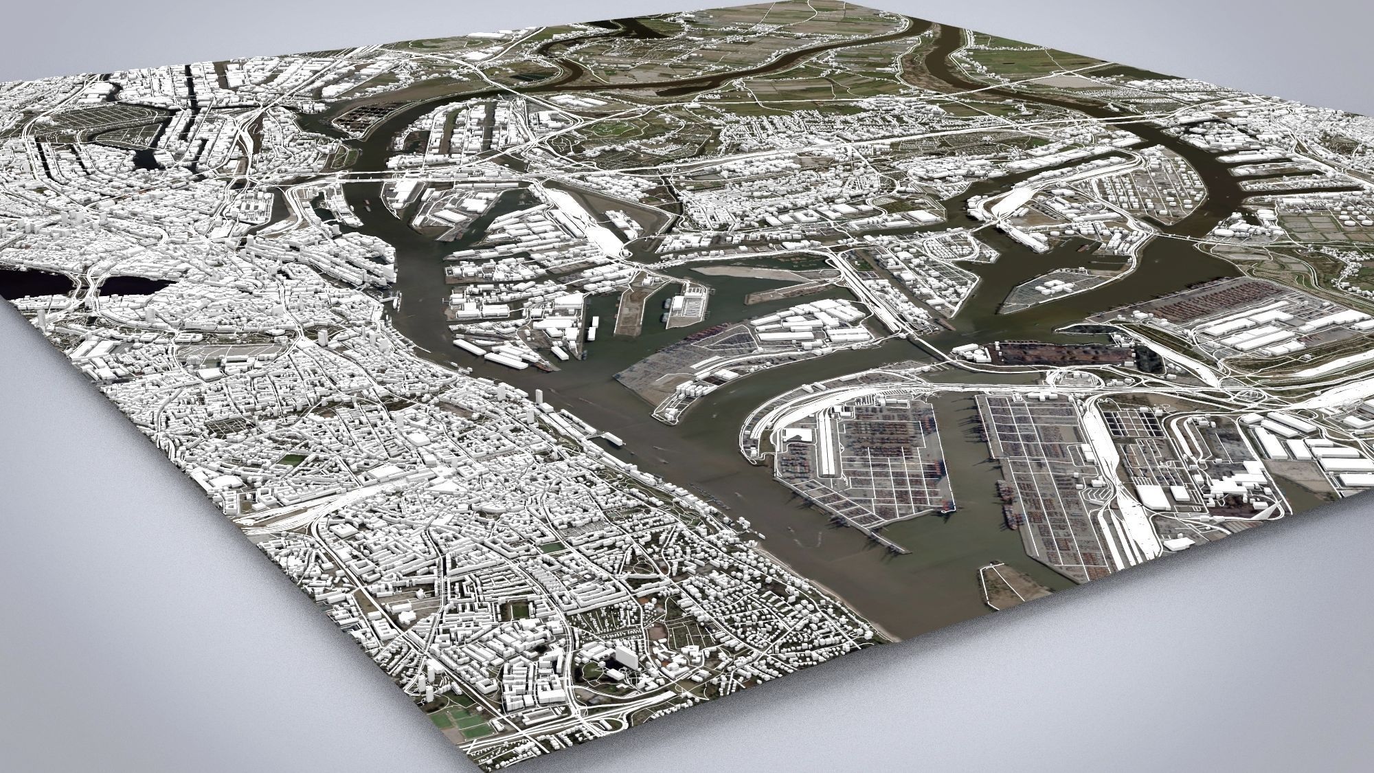Cityscape Hamburg  Germany 3D model_8