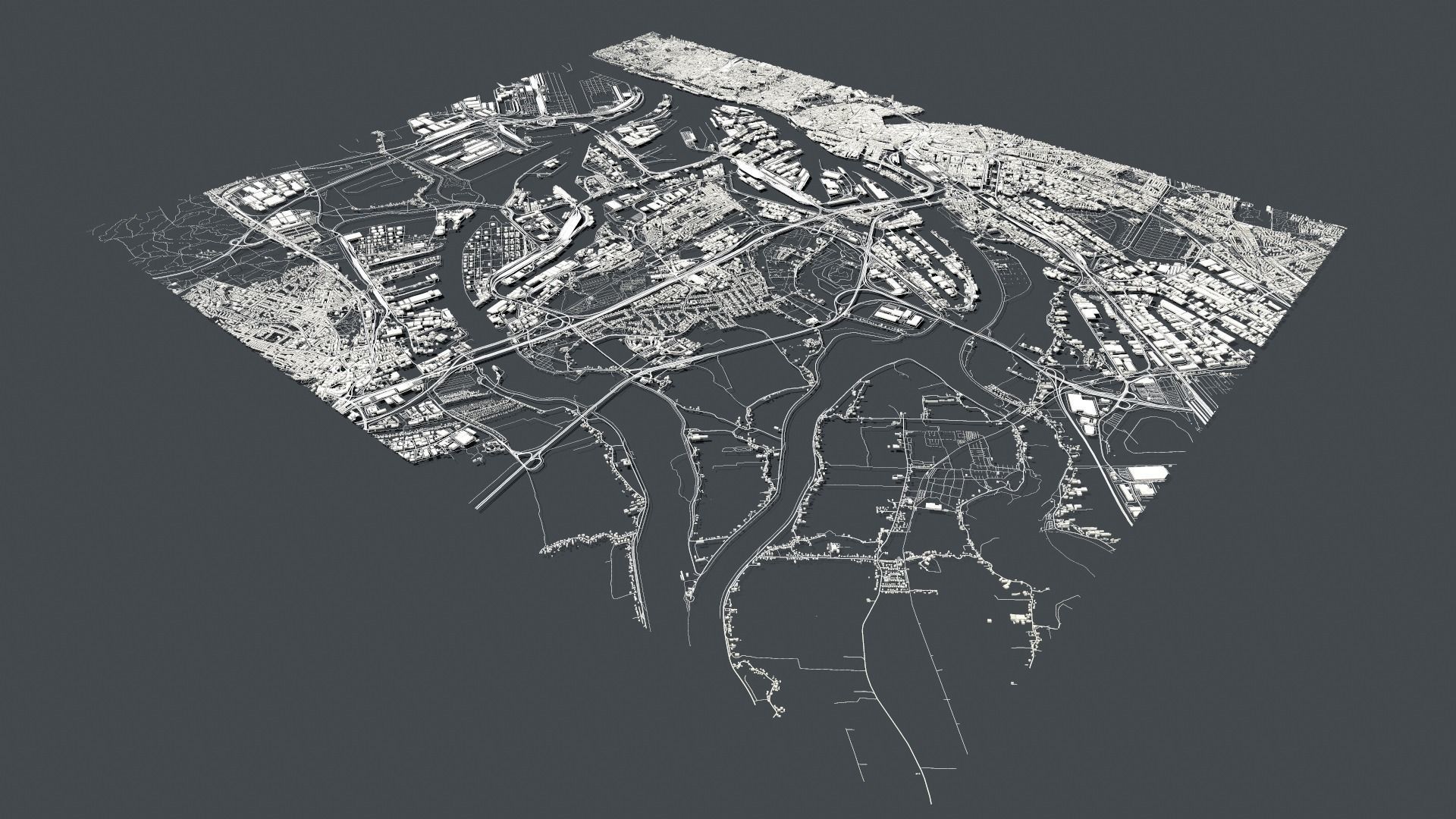 Cityscape Hamburg  Germany 3D model_5