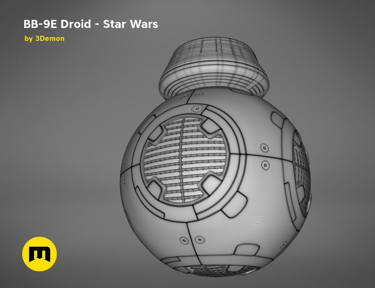 BB-9E Droid - Star Wars 3D print model_13