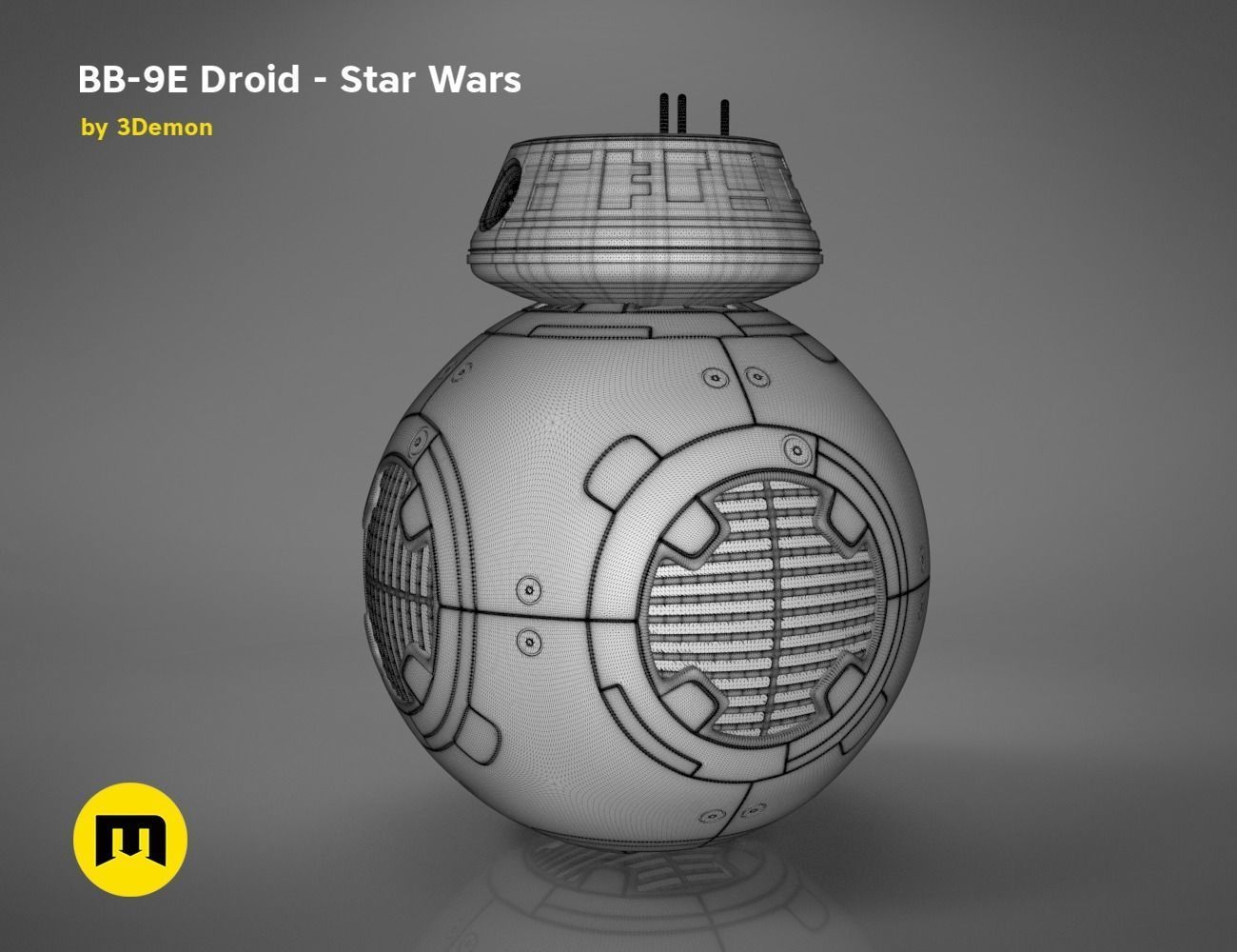BB-9E Droid - Star Wars 3D print model_17