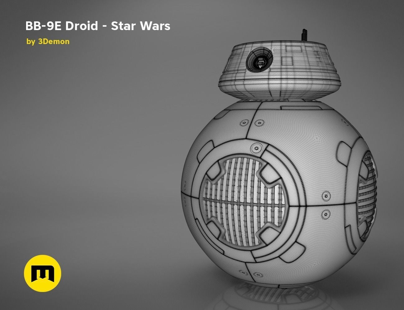 BB-9E Droid - Star Wars 3D print model_11