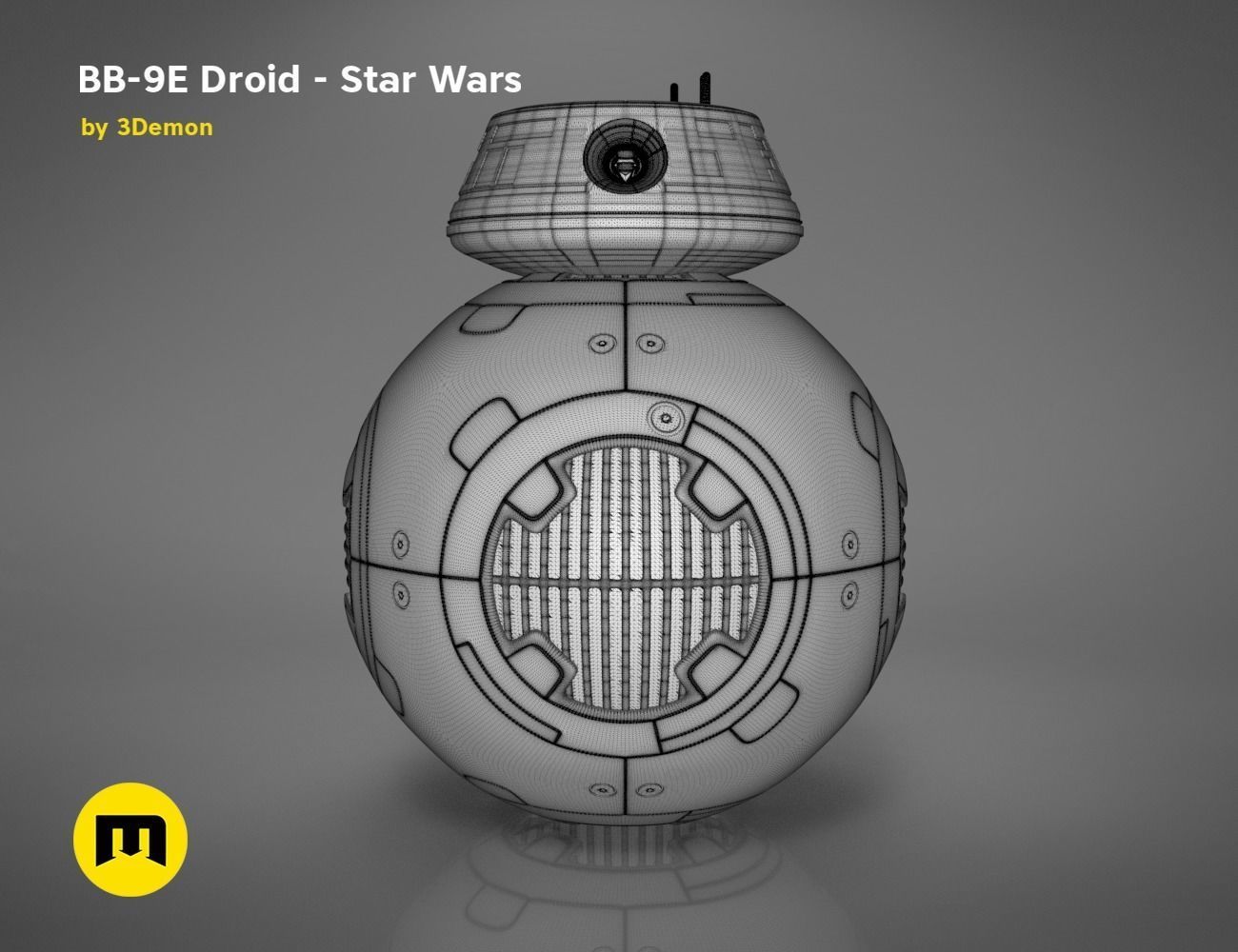 BB-9E Droid - Star Wars 3D print model_15