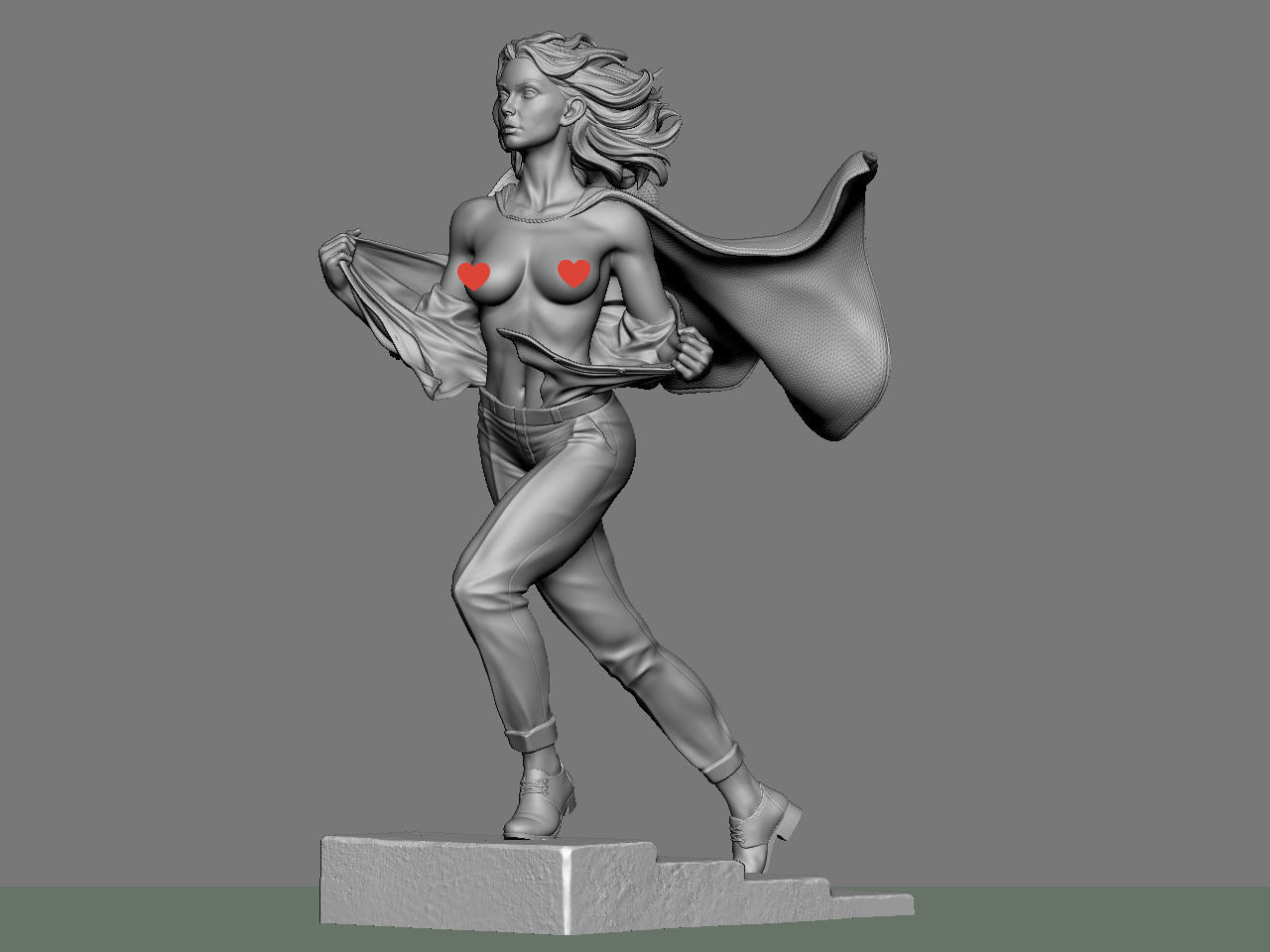 SuperGirl Run NSFW 3D print model_15