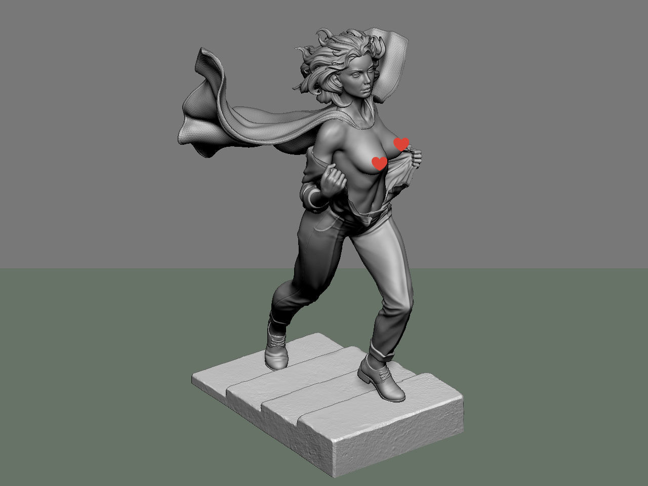 SuperGirl Run NSFW 3D print model_51