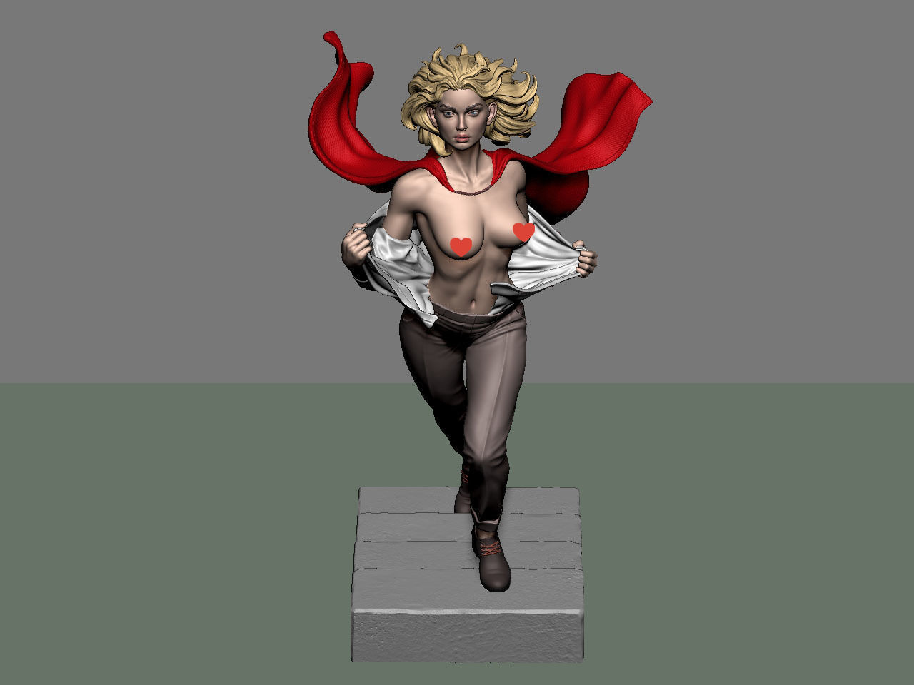 SuperGirl Run NSFW 3D print model_48
