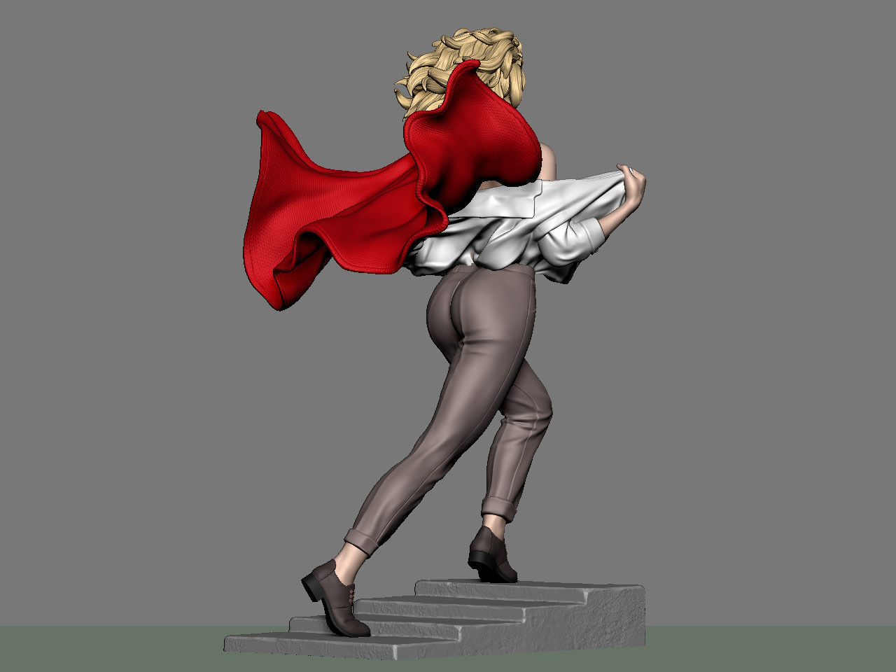 SuperGirl Run NSFW 3D print model_6