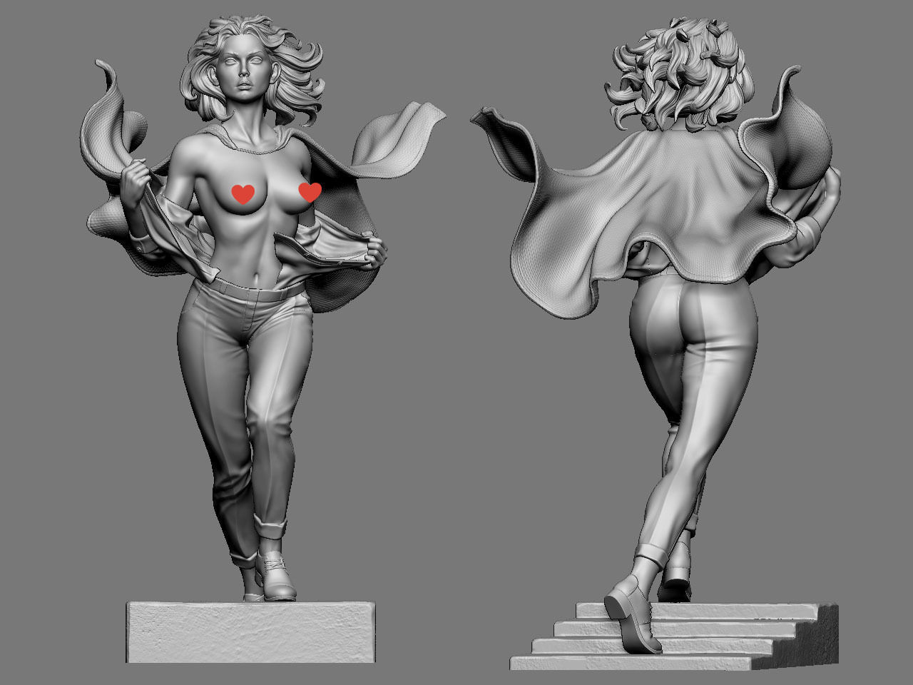 SuperGirl Run NSFW 3D print model_64