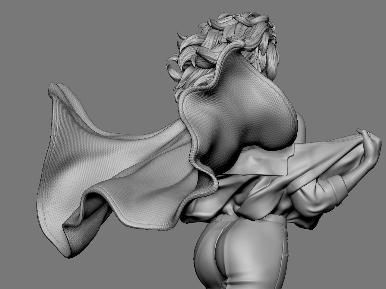 SuperGirl Run NSFW 3D print model_23