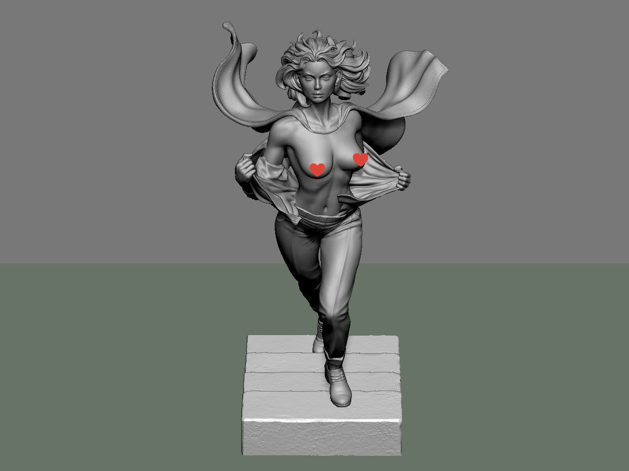 SuperGirl Run NSFW 3D print model_49