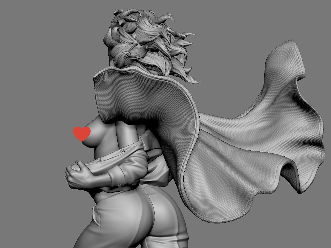 SuperGirl Run NSFW 3D print model_27