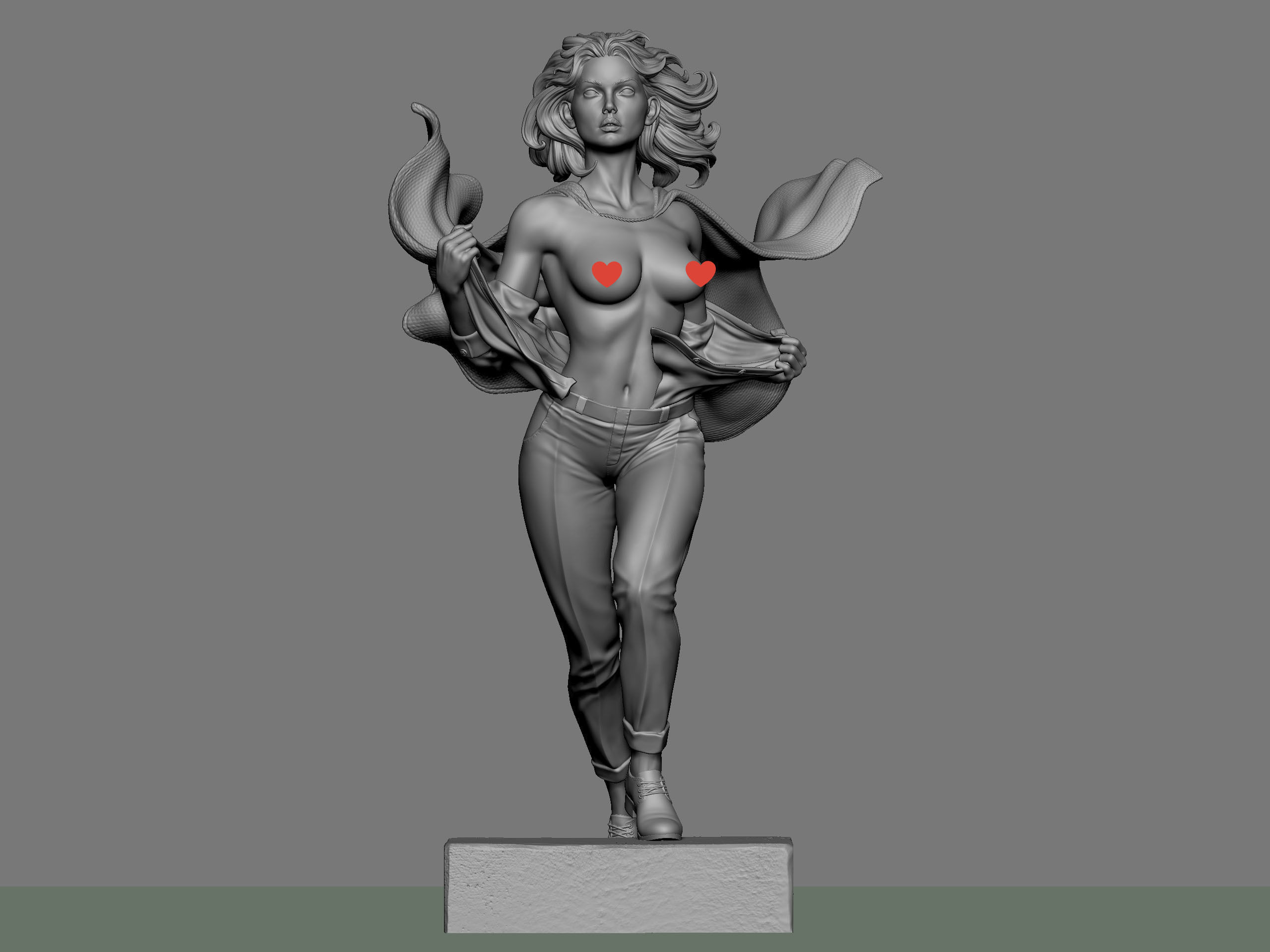 SuperGirl Run NSFW 3D print model_1