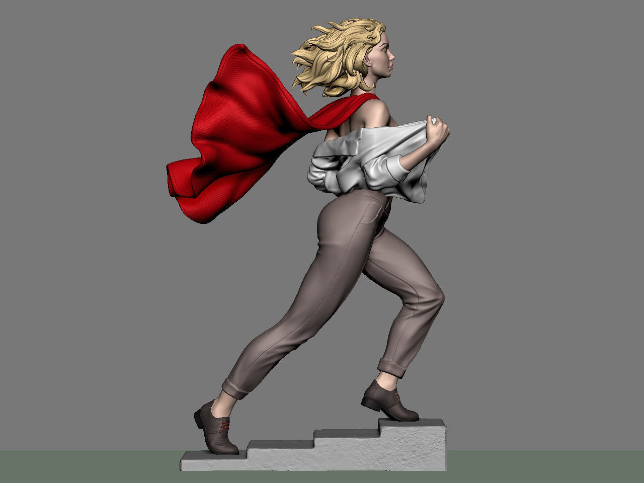 SuperGirl Run NSFW 3D print model_4