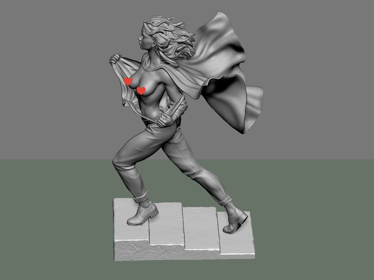 SuperGirl Run NSFW 3D print model_61