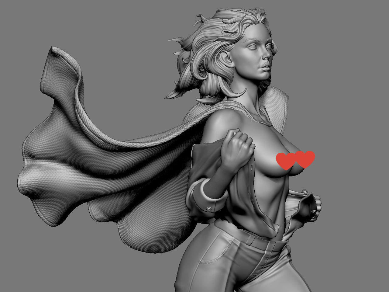 SuperGirl Run NSFW 3D print model_19