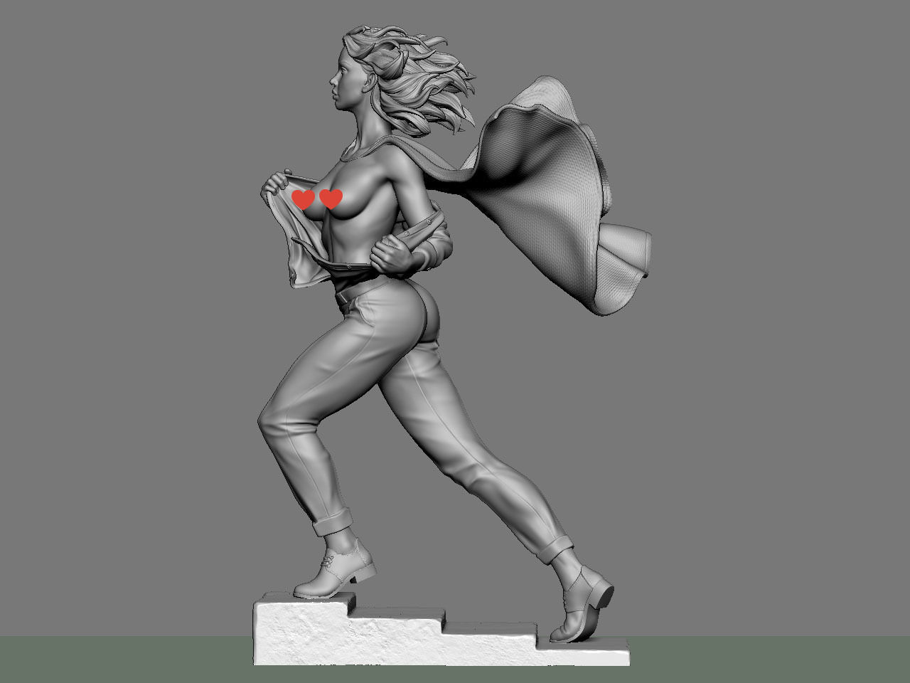 SuperGirl Run NSFW 3D print model_13