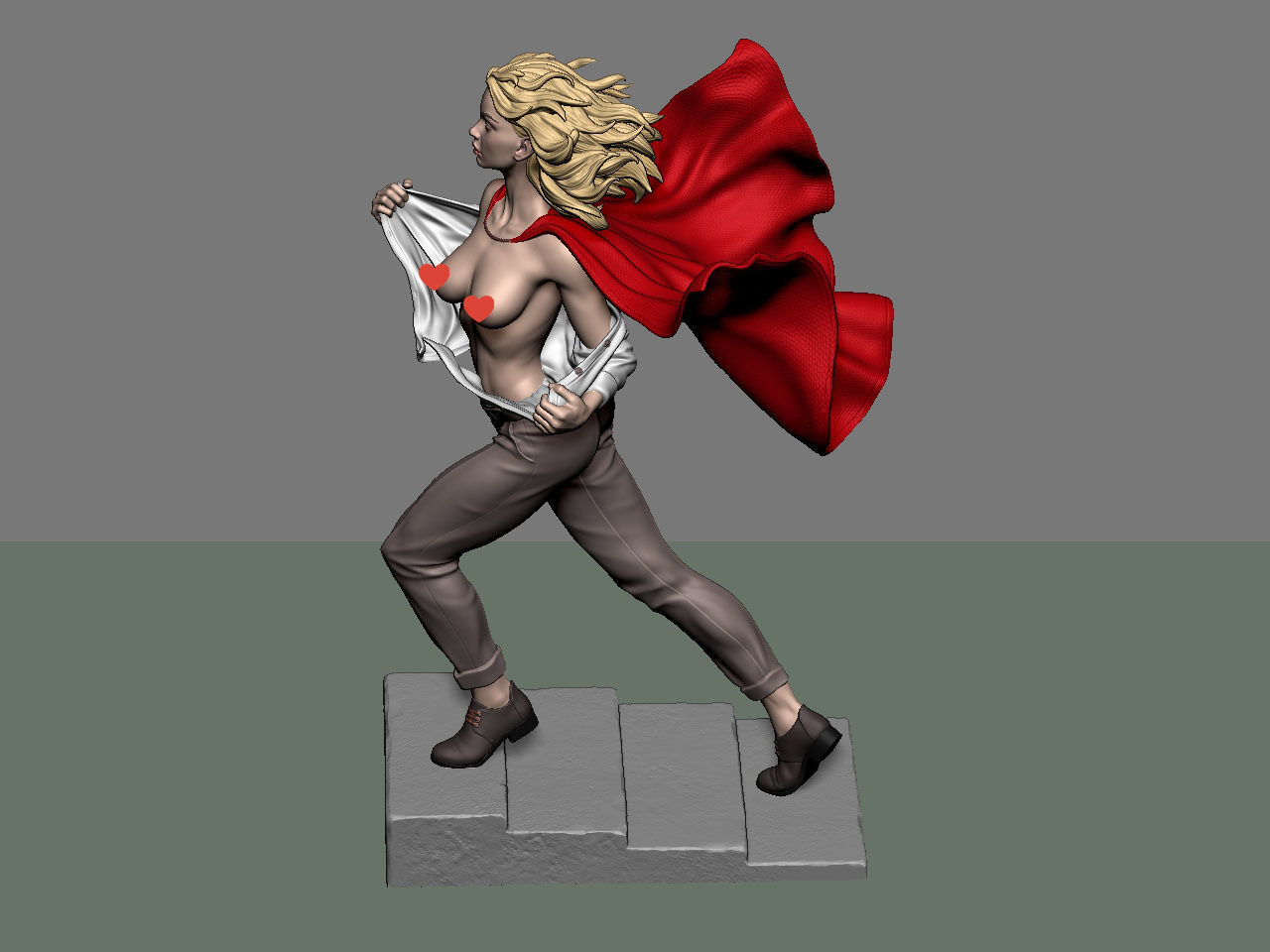 SuperGirl Run NSFW 3D print model_60