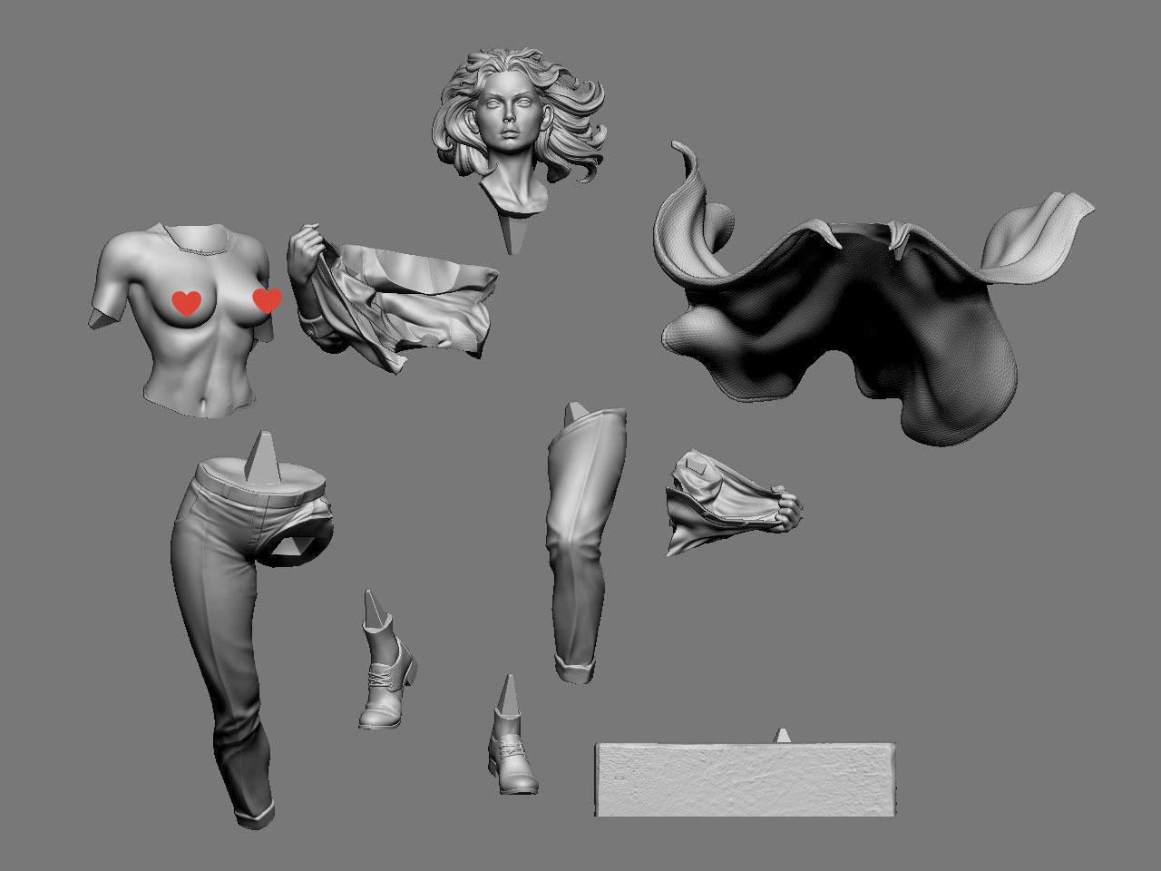SuperGirl Run NSFW 3D print model_66