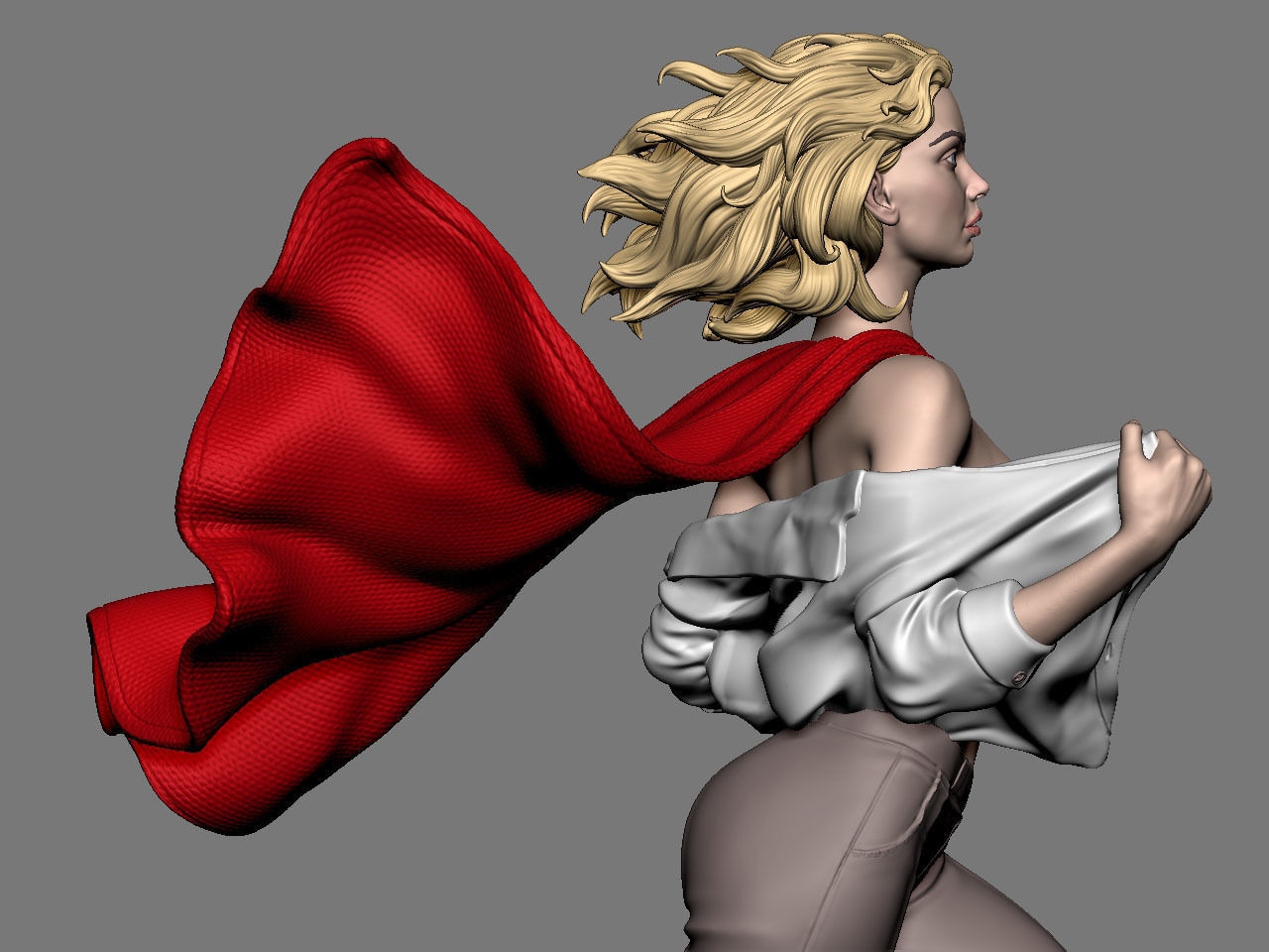 SuperGirl Run NSFW 3D print model_20