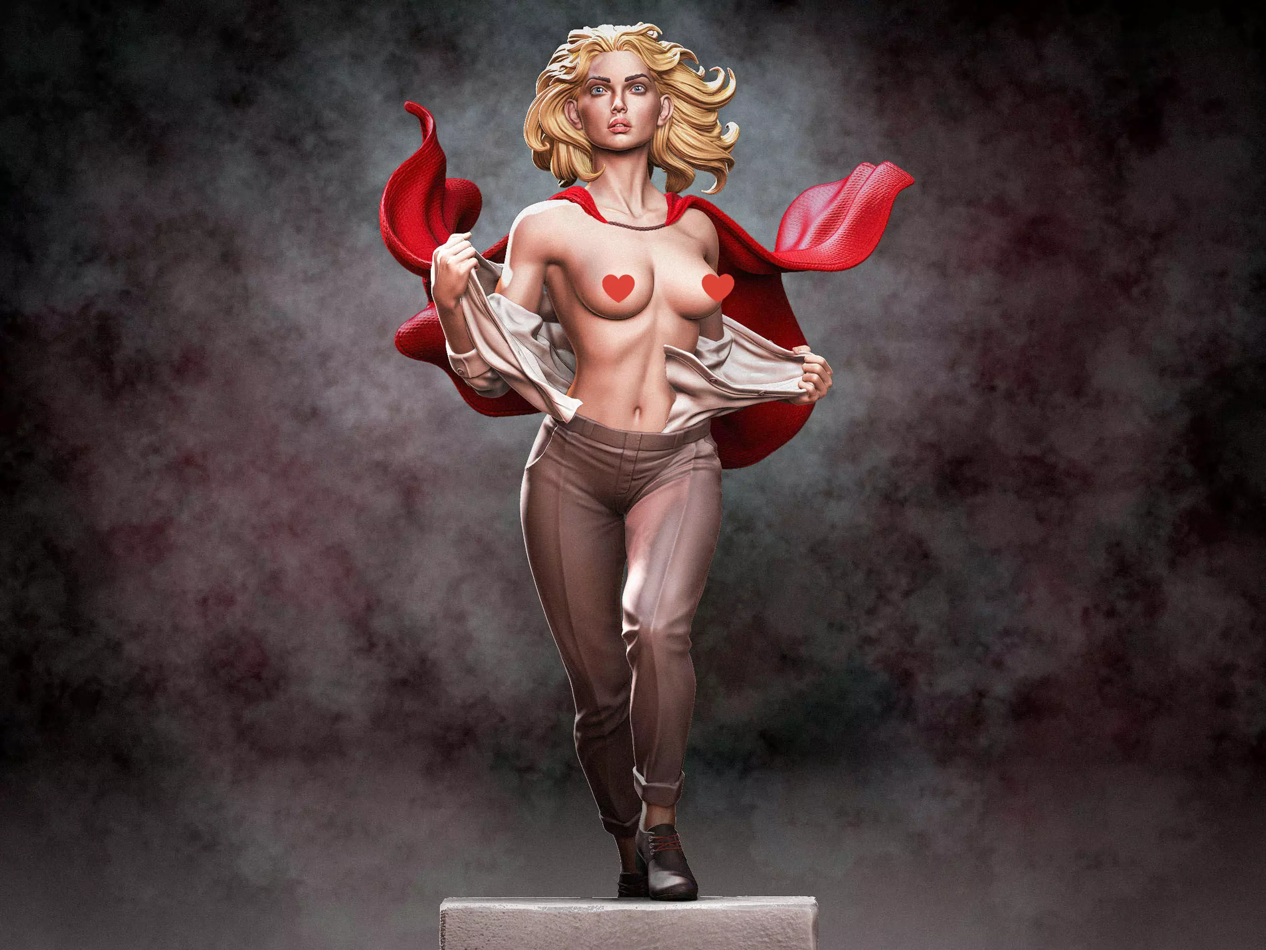 SuperGirl Run NSFW 3D print model_0