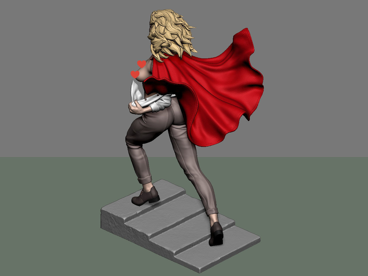 SuperGirl Run NSFW 3D print model_58