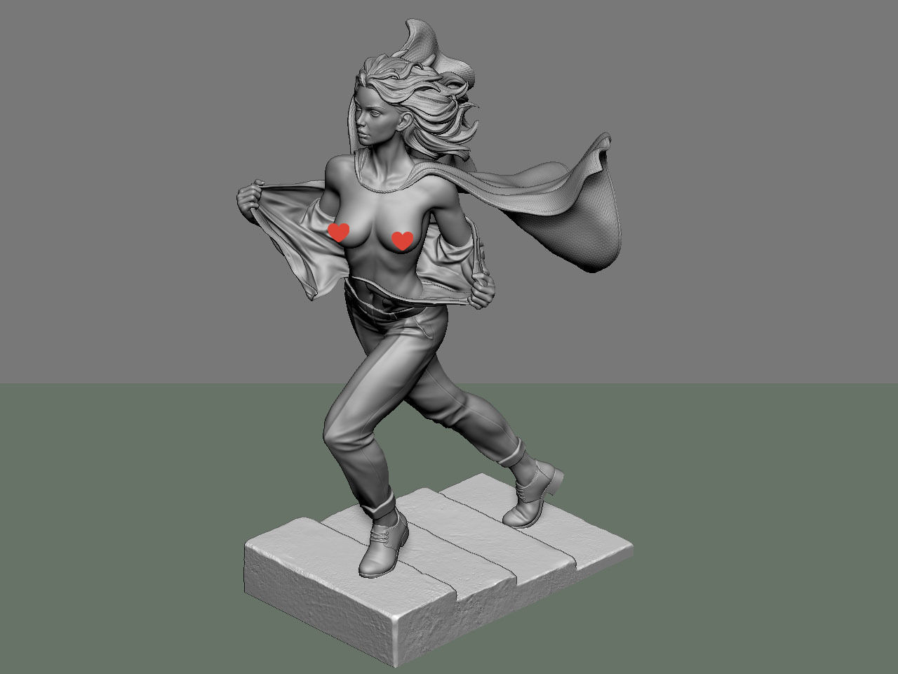 SuperGirl Run NSFW 3D print model_63