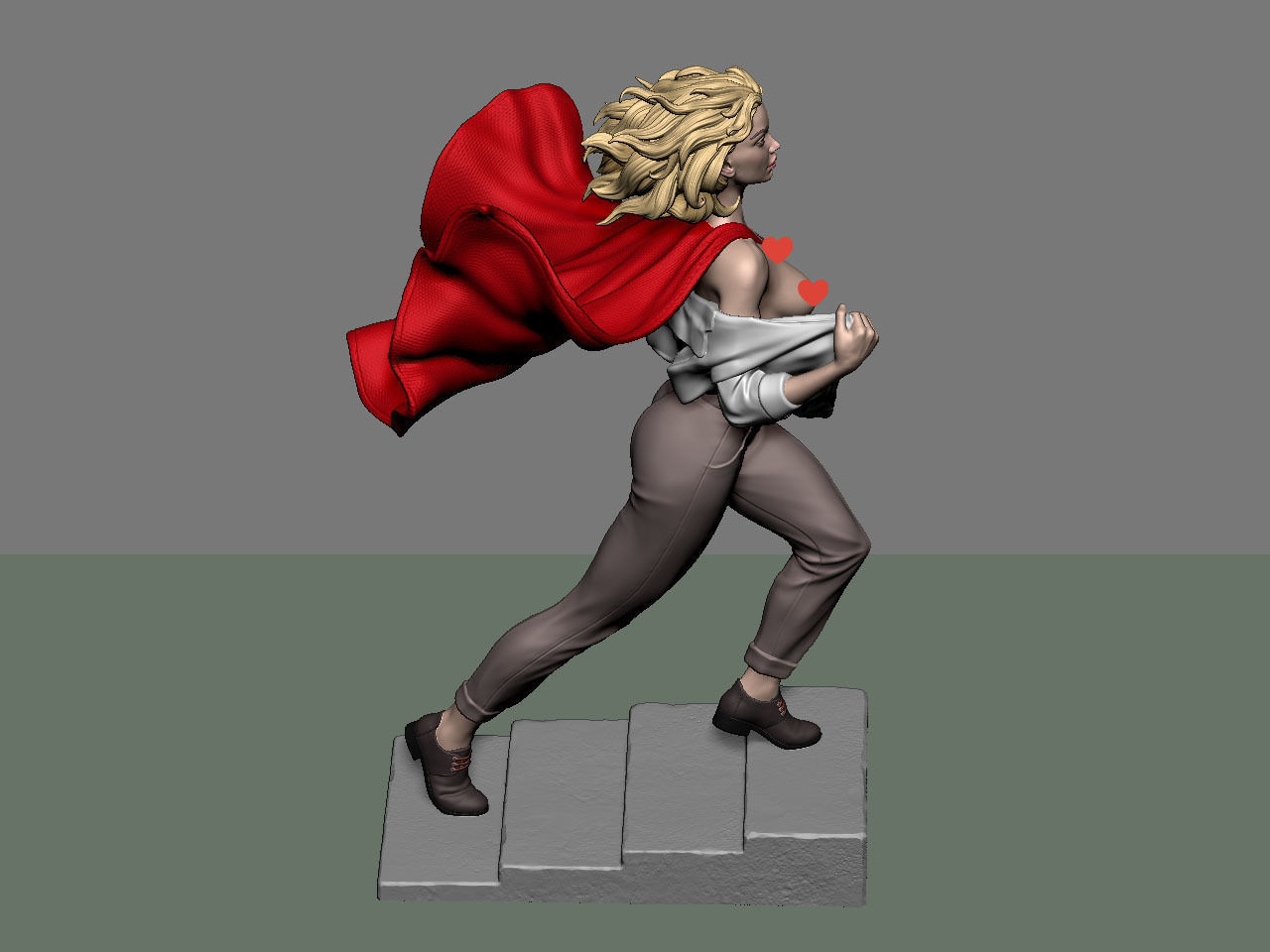 SuperGirl Run NSFW 3D print model_52