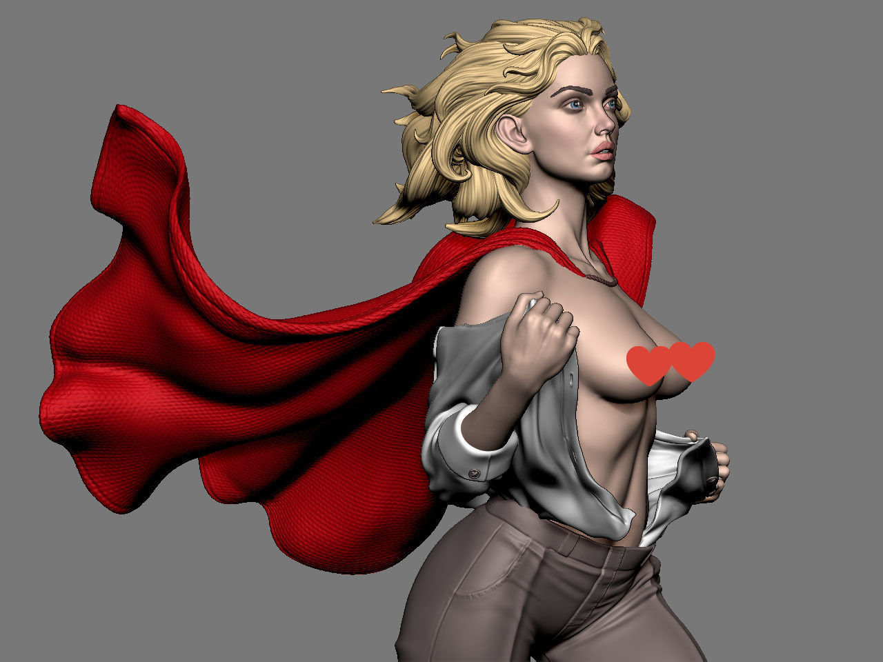 SuperGirl Run NSFW 3D print model_18