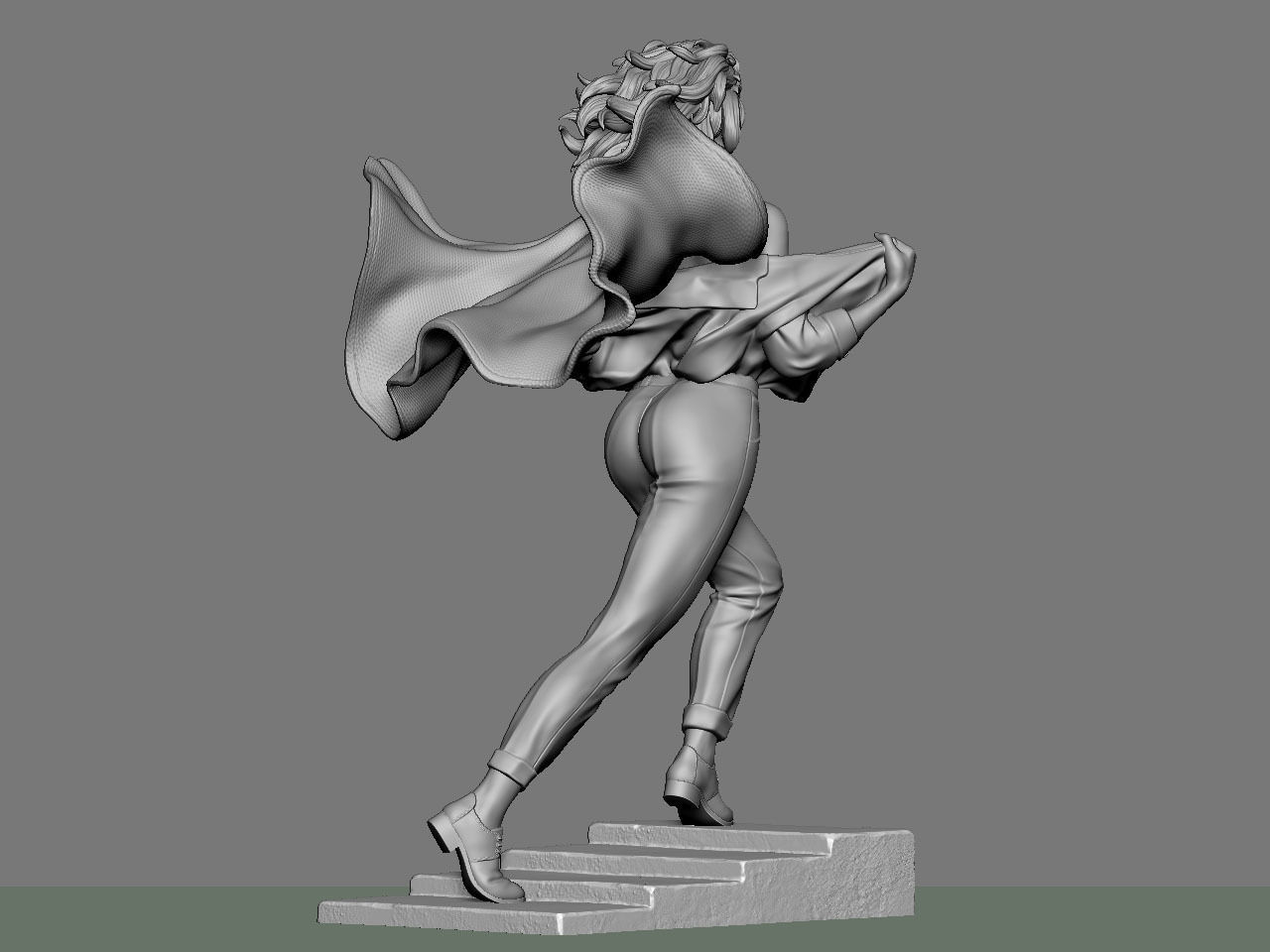 SuperGirl Run NSFW 3D print model_7