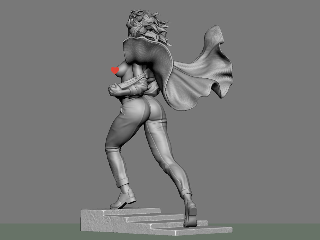 SuperGirl Run NSFW 3D print model_11
