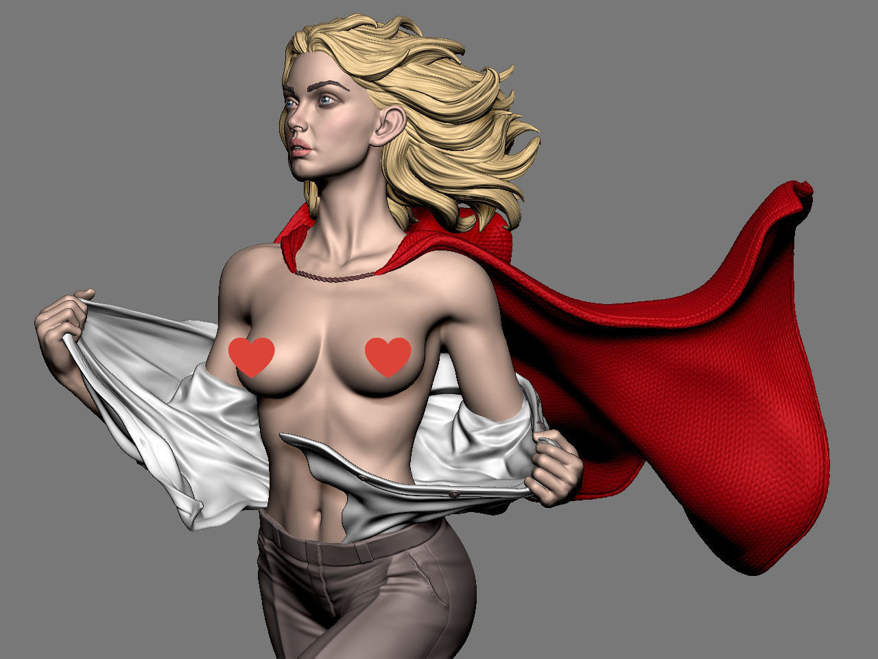 SuperGirl Run NSFW 3D print model_30
