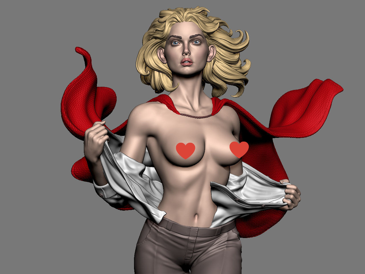 SuperGirl Run NSFW 3D print model_16