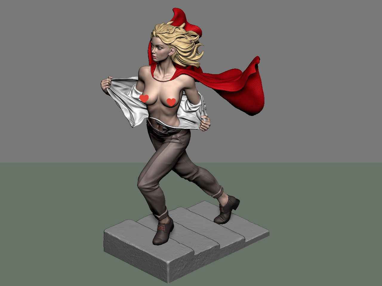 SuperGirl Run NSFW 3D print model_62