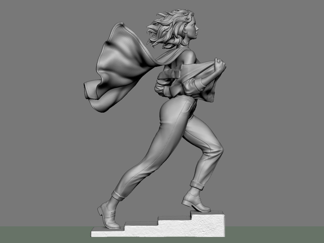 SuperGirl Run NSFW 3D print model_5