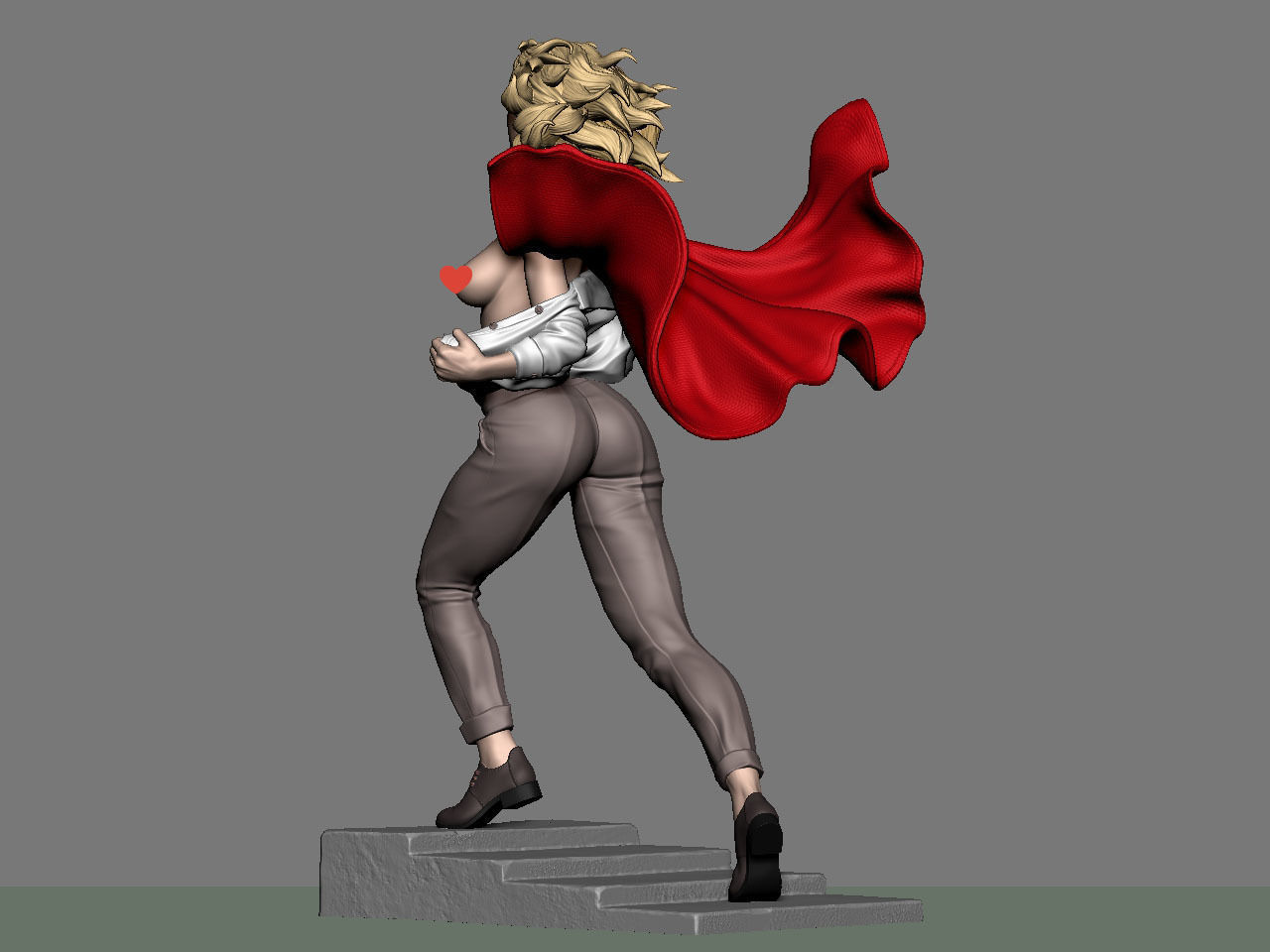 SuperGirl Run NSFW 3D print model_10