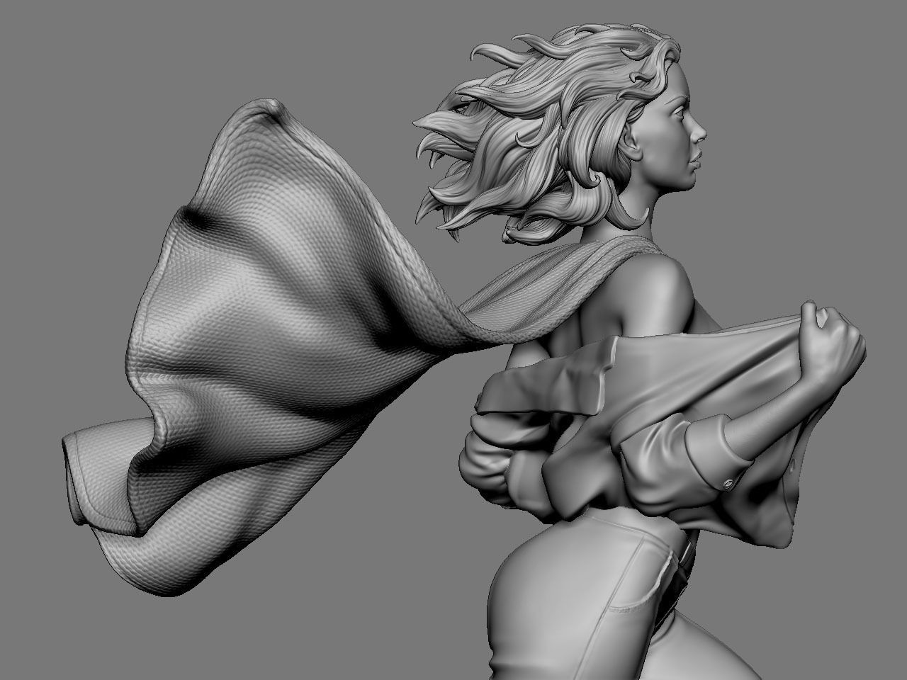 SuperGirl Run NSFW 3D print model_21