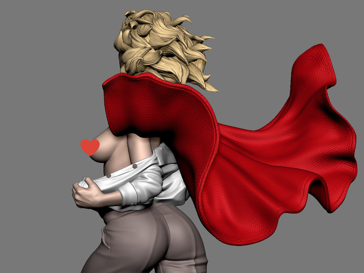 SuperGirl Run NSFW 3D print model_26