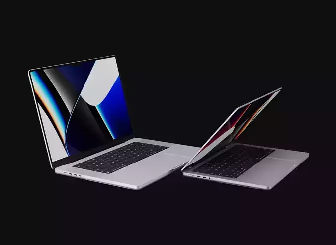 Apple Silicon MacBook Pro 13 and 14 and 16 and 15 Air inch 2021 3D Model Collection