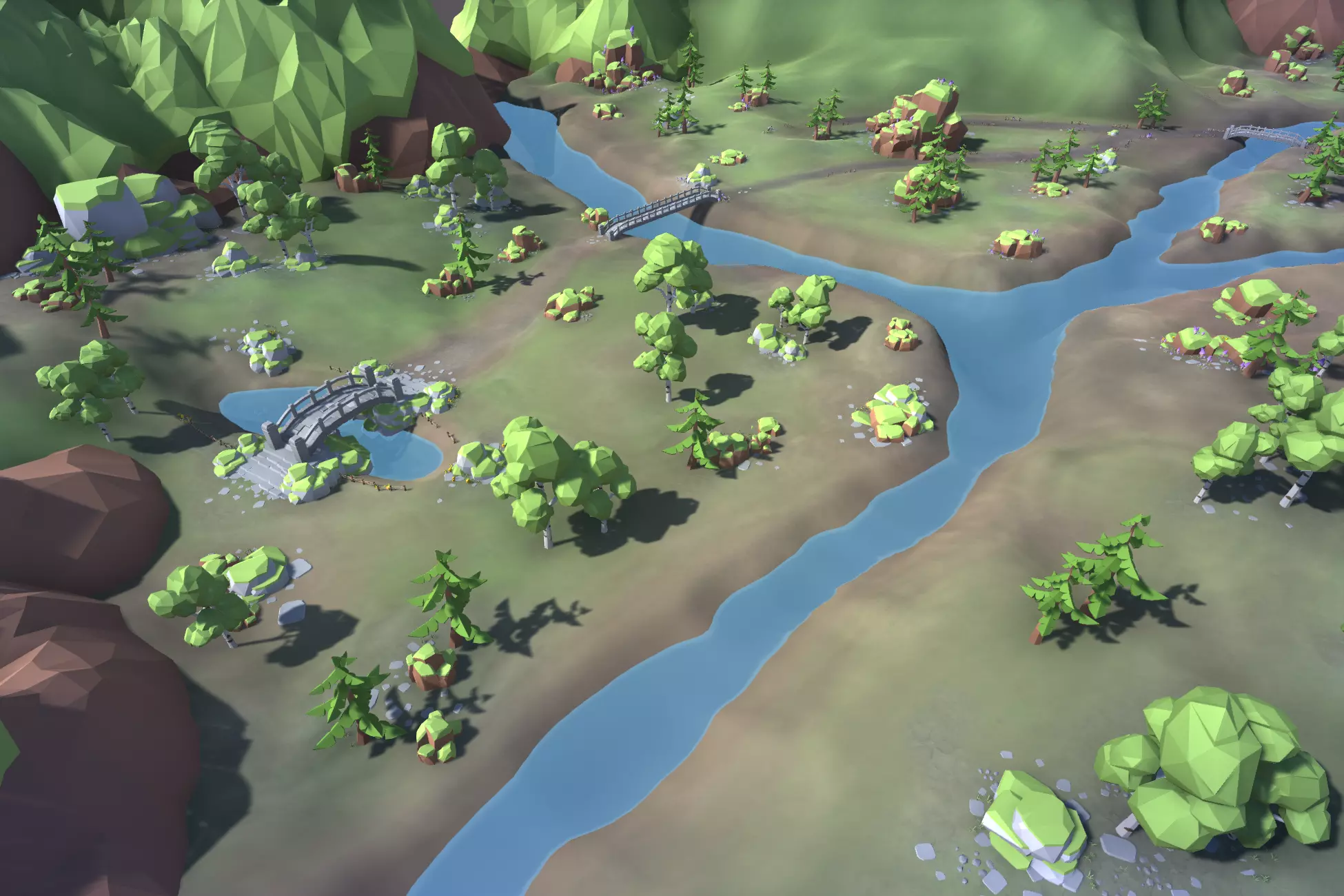 Free Low Poly Forest Free low-poly 3D model_6