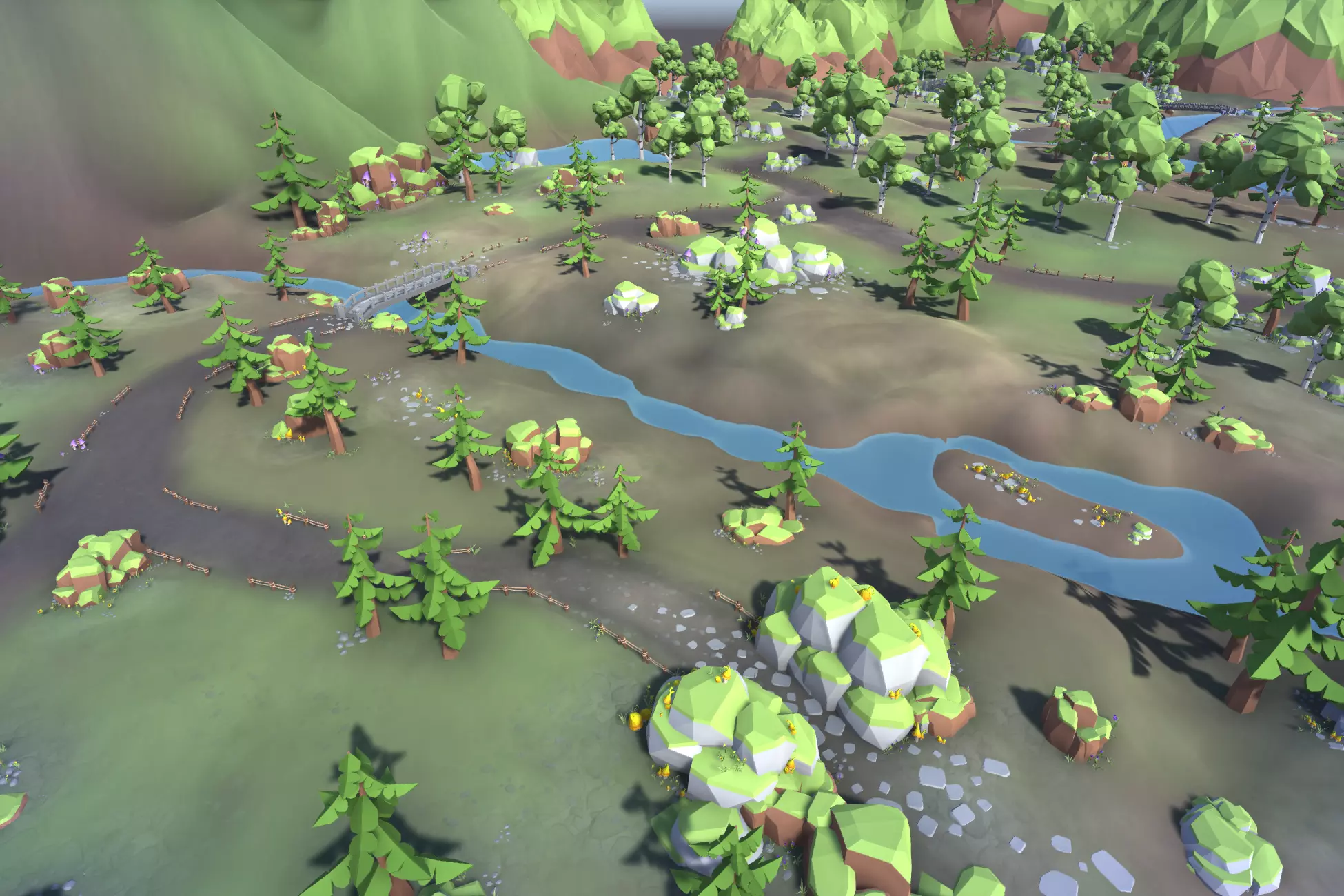 Free Low Poly Forest Free low-poly 3D model_3