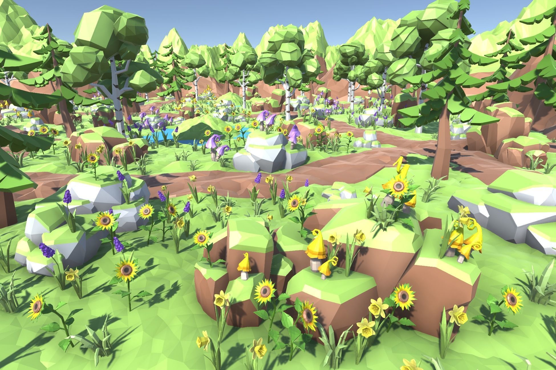 Free Low Poly Forest Free low-poly 3D model_13