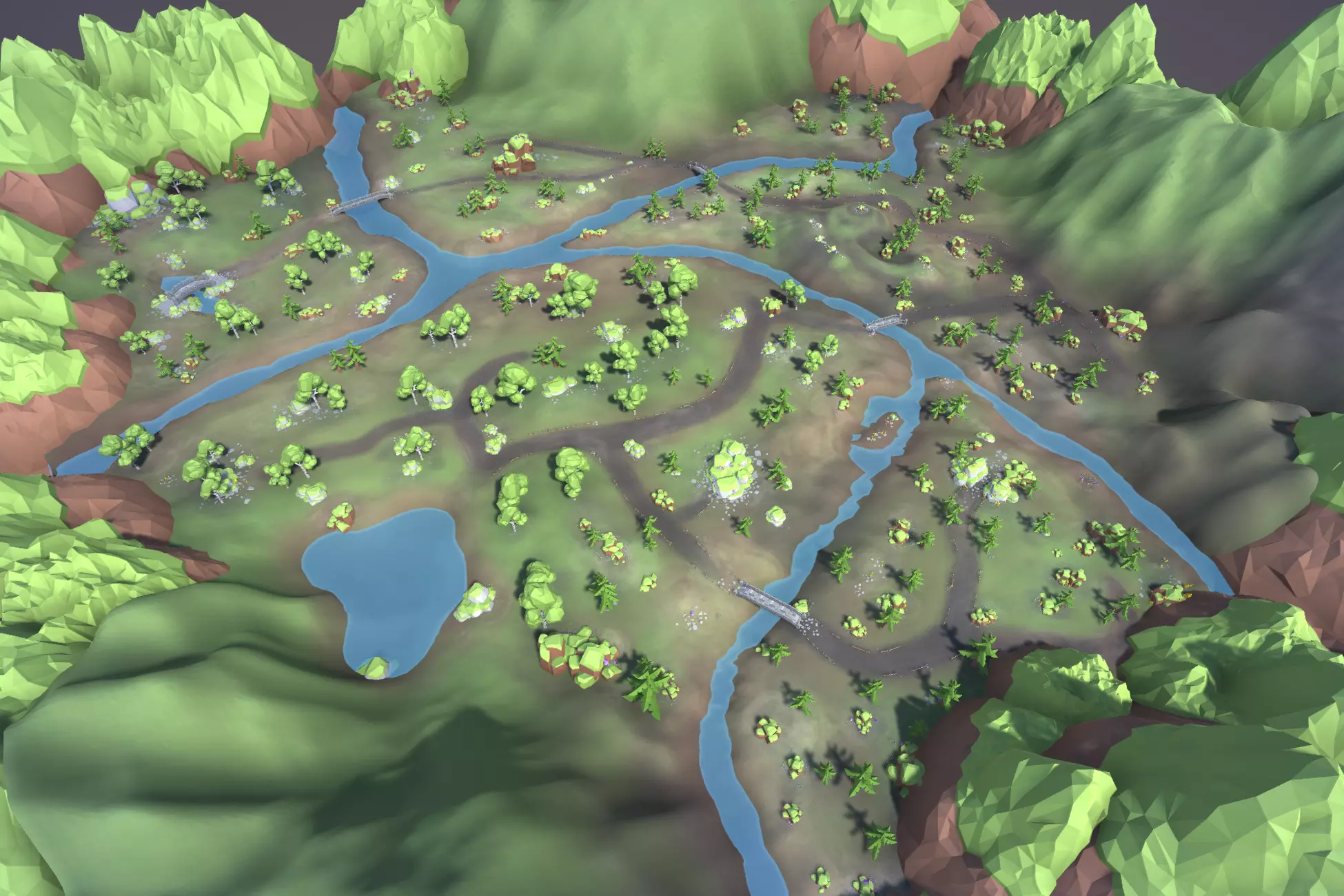 Free Low Poly Forest Free low-poly 3D model_1