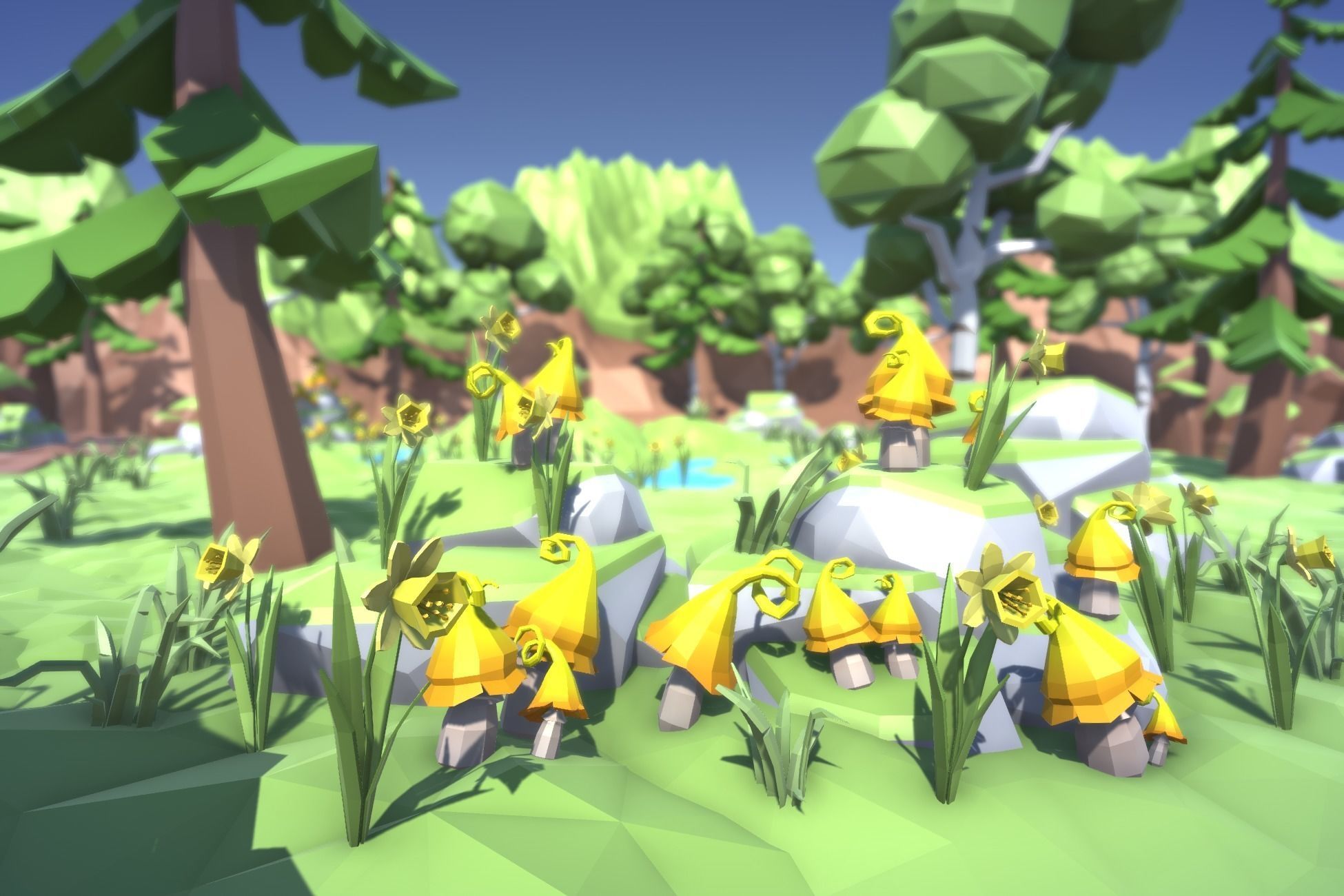 Free Low Poly Forest Free low-poly 3D model_8