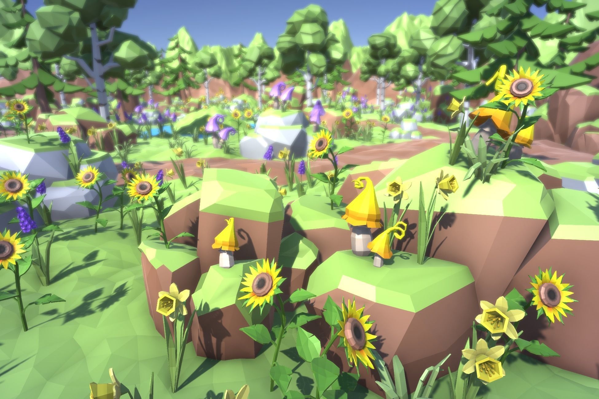 Free Low Poly Forest Free low-poly 3D model_10