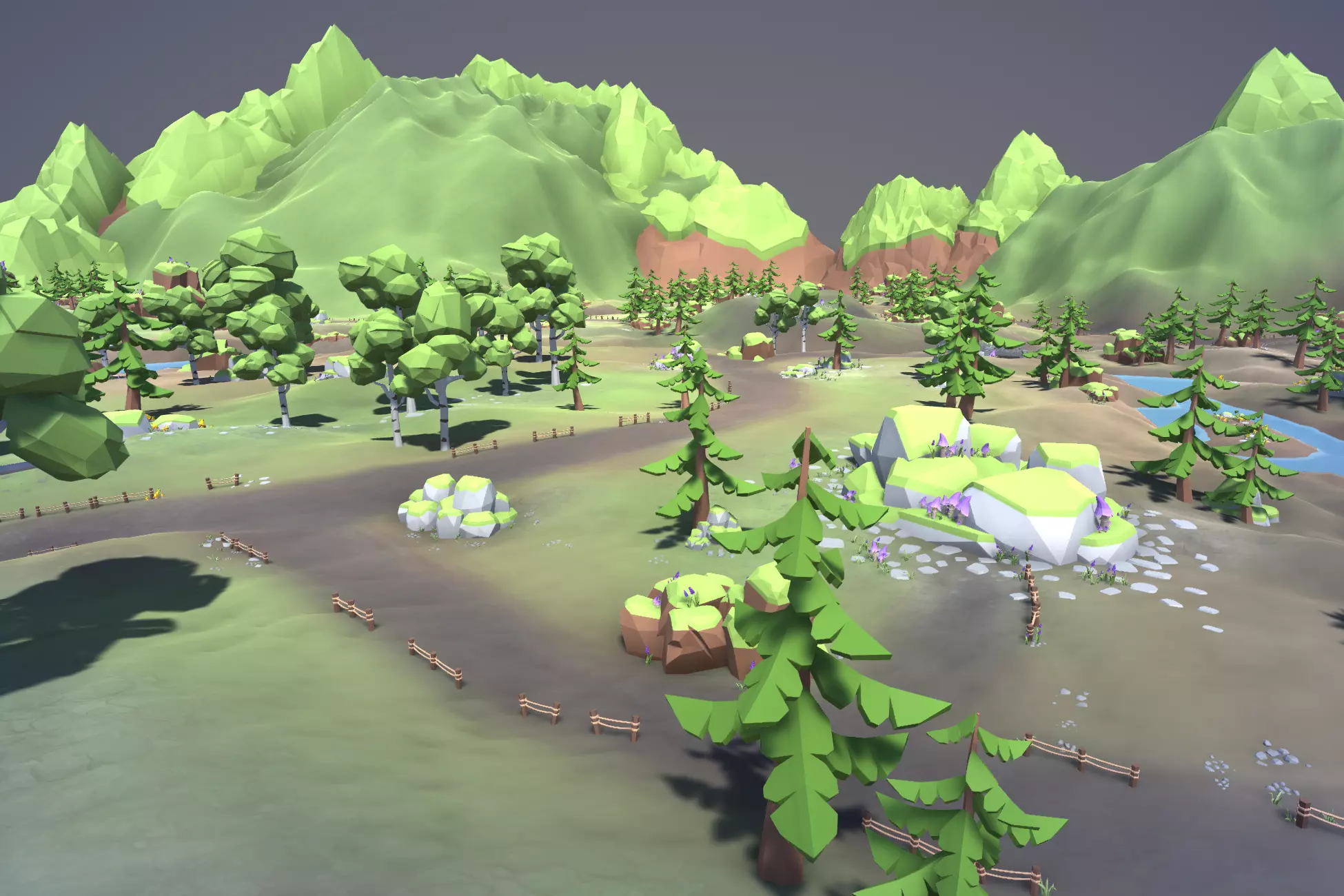 Free Low Poly Forest Free low-poly 3D model_5
