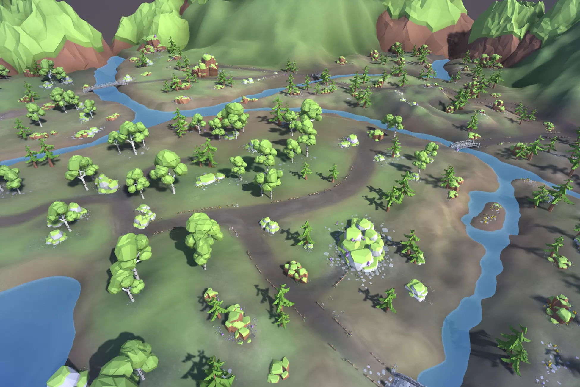 Free Low Poly Forest Free low-poly 3D model_4