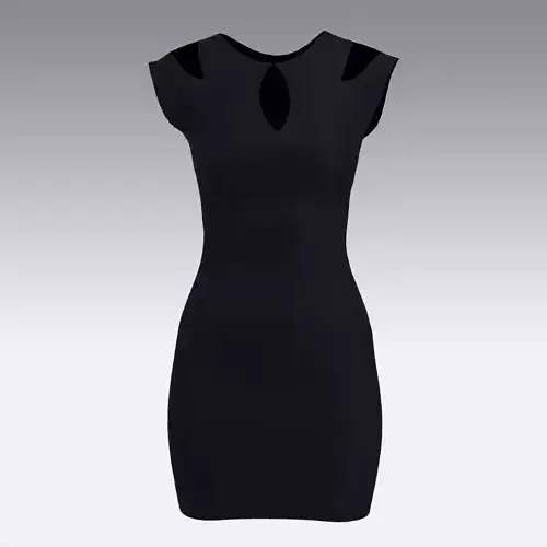 DRESS HOURGLASS PANELLED DRESS BLACK