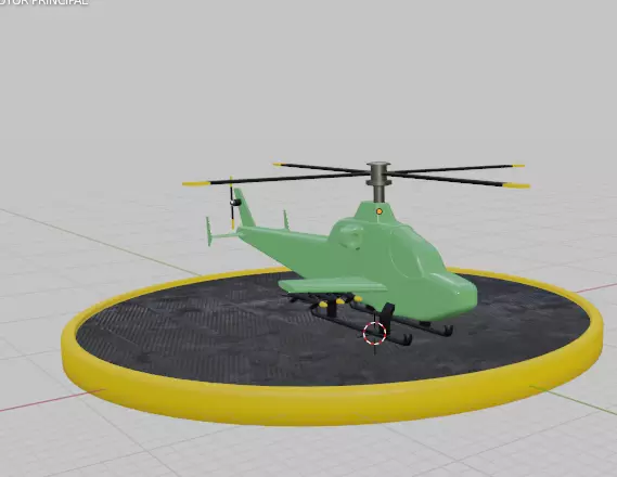 helicopter Low-poly 3D model_0