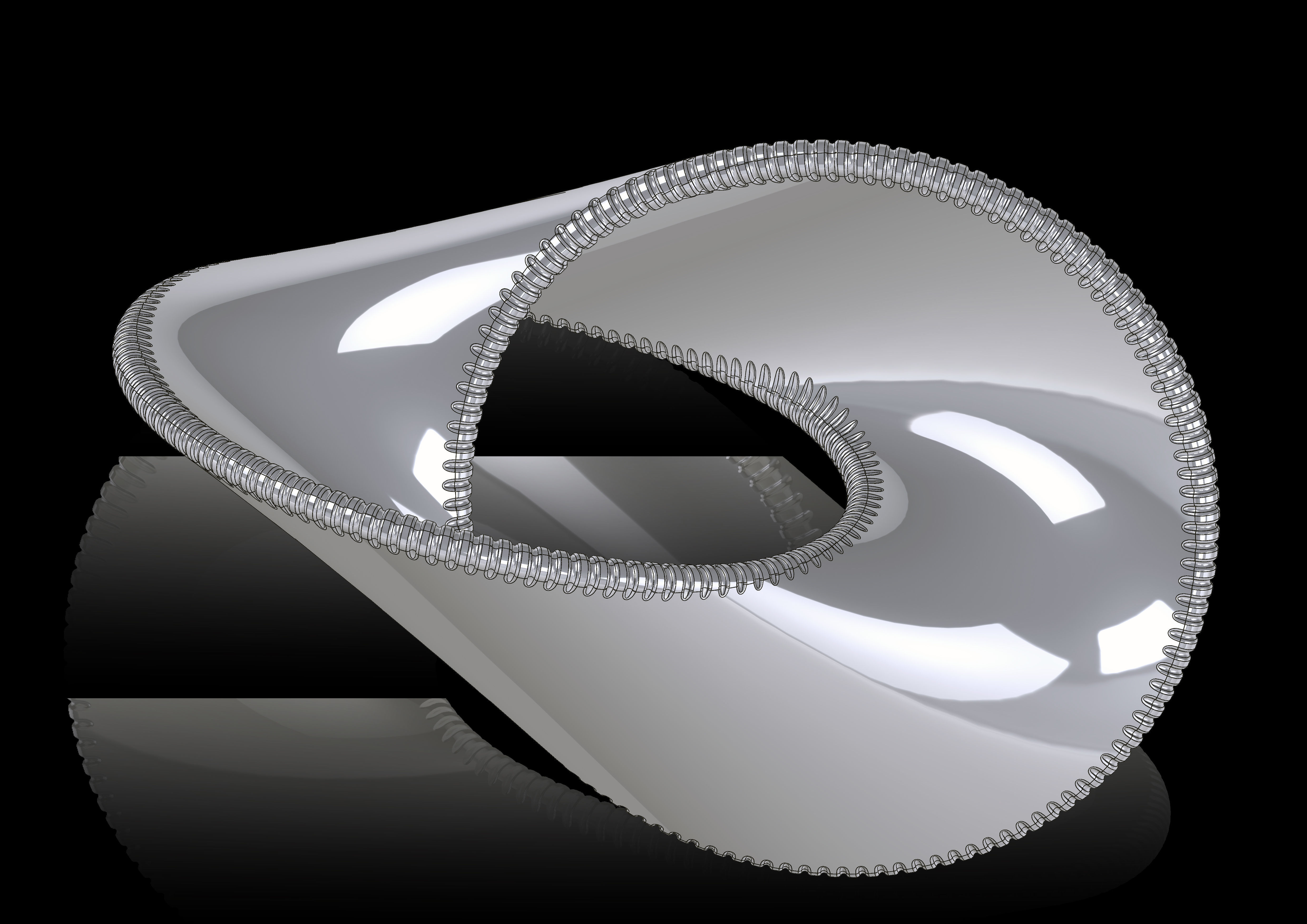 hexelb ring in shape of spiral 3D print model_5